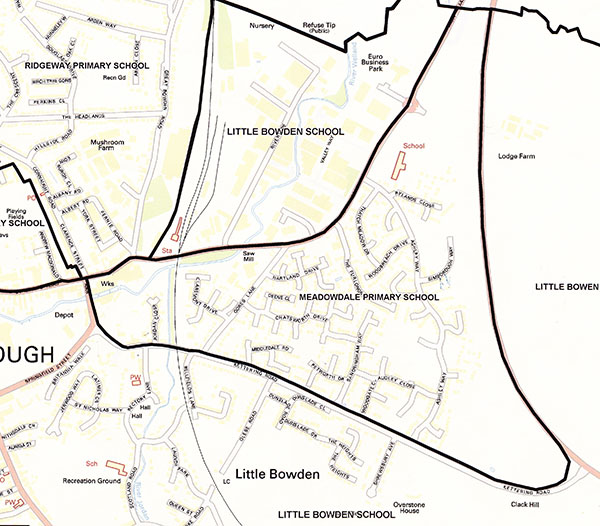 Meadowdale catchment area map
